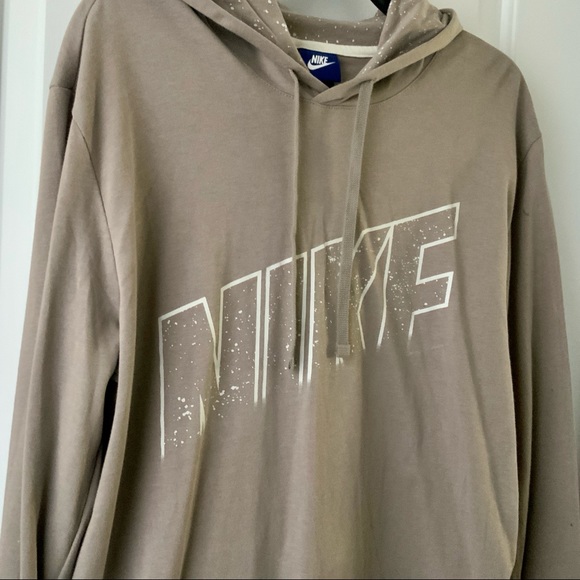 NIKE Rare Men's Tan Hoodie with Paint Splatter NWT - Picture 5 of 5